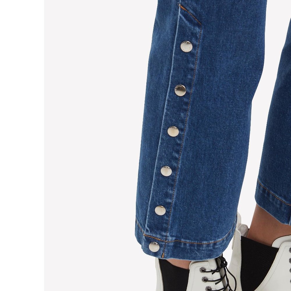 Rag & Bone Dylan Snap Button Wide Leg Cropped Jea… - image 3